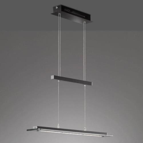 Tenso TW LED-hængelampe med dæmper, sort, 88cm
