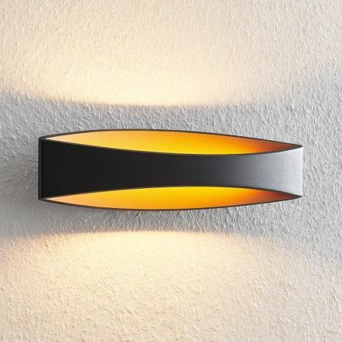 Arcchio Jelle LED-væglampe, 43,5 cm, sort