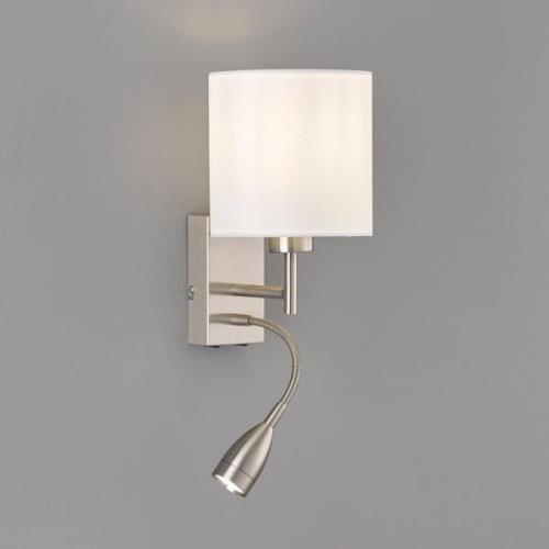 Dreamer væglampe LED-læselys nikkel/chintz, hvid