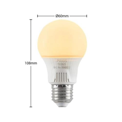 E27 A60 9 W LED-pære, hvid 3.000 K