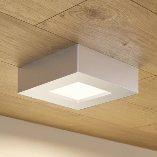 Prios LED-loftlampe Alette, sølv, 12,2 cm, dæmpbar