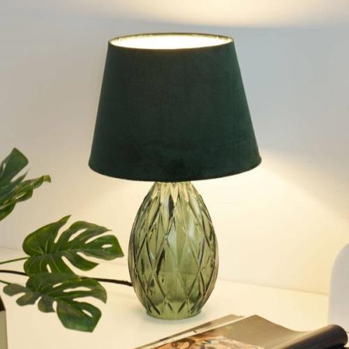 Pauleen Crystal Velvet bordlampe med glasfod