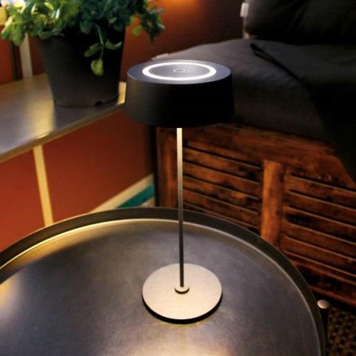 Cocktail LED-bordlampe, batteri, kan dæmpes, sort
