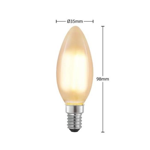 LED-pære E14 4 W 2.700 K kerte dæmpes mat, 5 stk