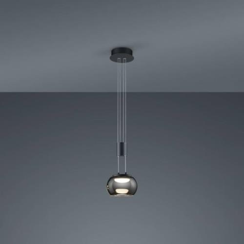 Madison LED-pendel, dæmpbar, 1-lys, sort