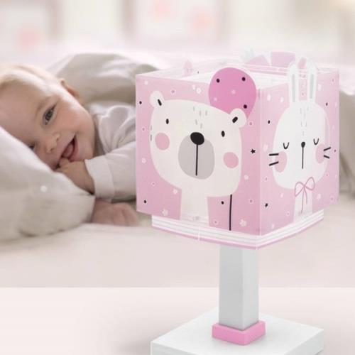 Dalber Baby Jungle bordlampe til børneværelse pink