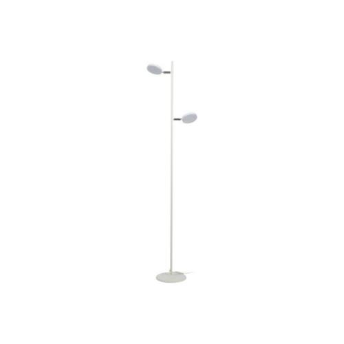 Aluminor Declic LED-gulvlampe, 2 lyskilder, hvid