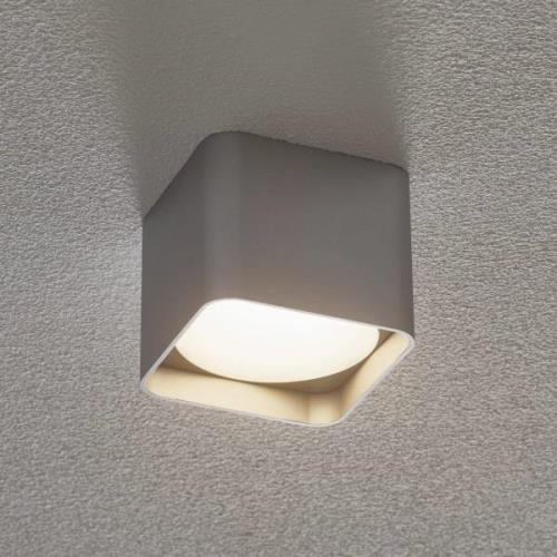 Helestra Dora LED-loftlampe kantet, mat sølv