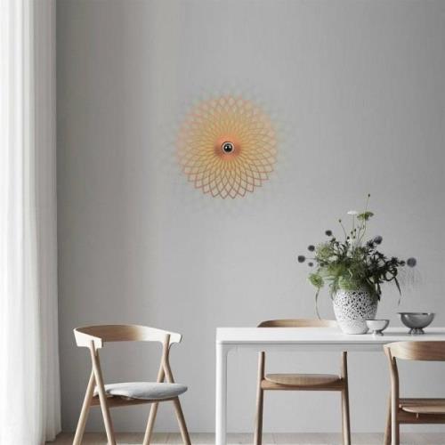 Fellini MR-988 væglampe, hulmønster, Ø50cm kobber