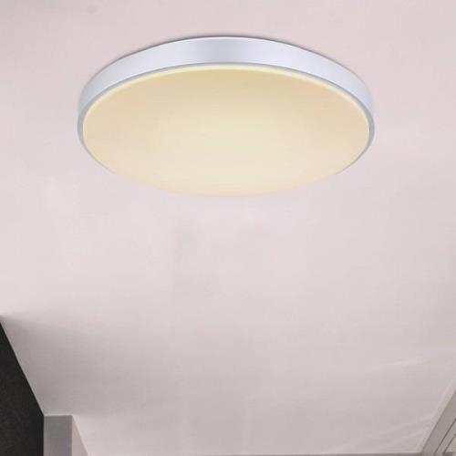 Sonny LED-loftslampe, sølv, CCT, Ø 41 cm