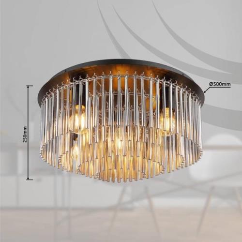Gorley loftslampe med glaspendel, Ø 50 cm