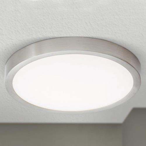 Vika LED-loftlampe, rund, mat titanium, Ø 23 cm