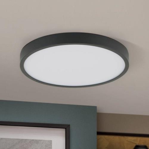 Bully LED-loftslampe i sort, 3.000 K, Ø24cm