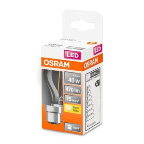 OSRAM LED-dråbelampe B22d 4W 2.700K klar