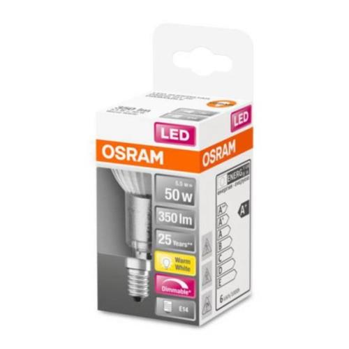 OSRAM PAR16 LED-pære E14 4,8 W 2.700 K, kan dæmpes