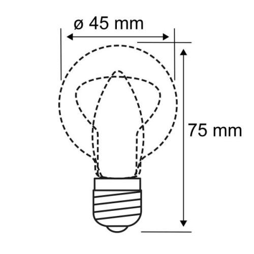 LED-pære E27 5W dråbe 2.700K mat