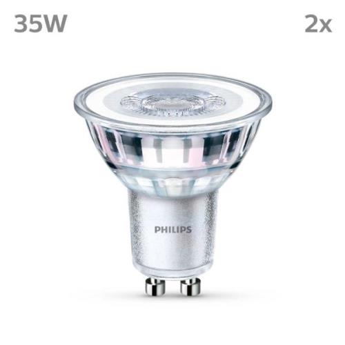 Philips LED-pære GU10 3,5 W 275lm 840 klar 36° 2
