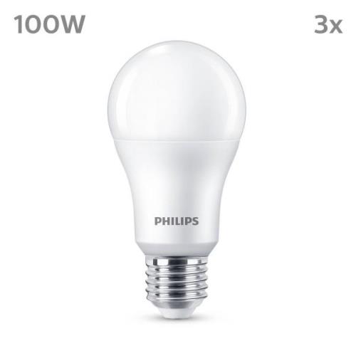 Philips LED-pære E27 13 W 1.521lm 2.700 K mat 3