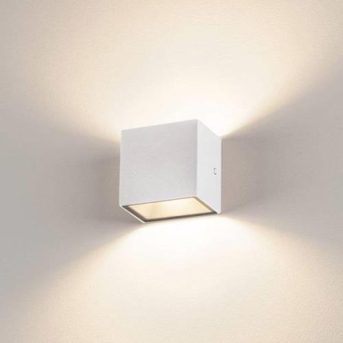 SLV Sitra Cube LED udendørs væglampe, hvid