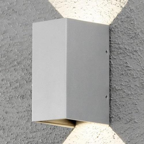 Cremona udendørs LED-væglampe 8 cm grå