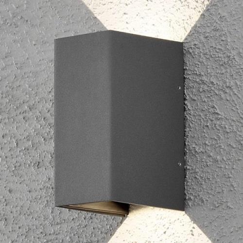 Cremona udendørs LED-væglampe 8 cm, antracit