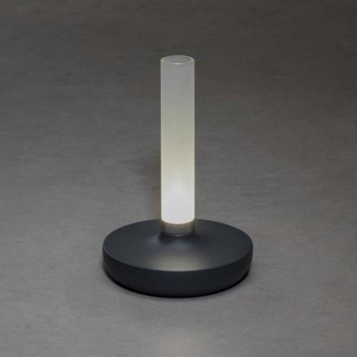 Biarritz LED-bordlampe, IP54, batteri, CCT, grå