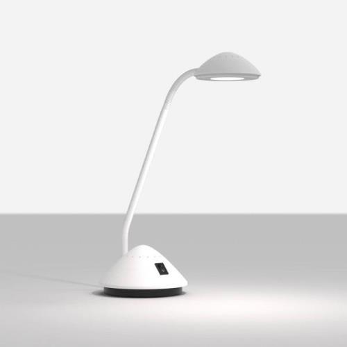 MAULarc LED-bordlampe med fleksibel arm, hvid
