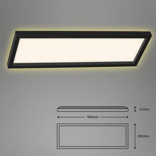 LED-loftlampe 7365, 58x20 cm, sort