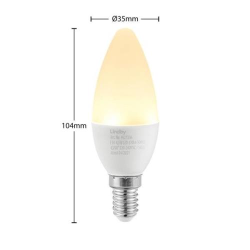 Lindby LED-kertepære E14 C35 4,5 W 3.000 K