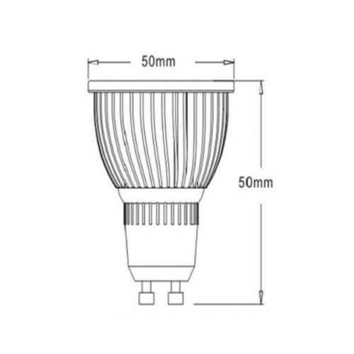Højspændings LED-reflektor GU10 5 W 830 85° 10 stk