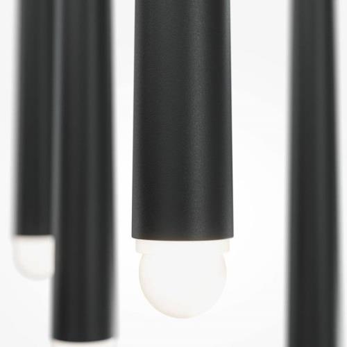 Maytoni Cascade LED-pendel, sort, 5-lys