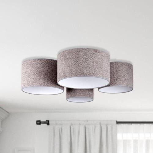 Boucle loftlampe med 4 skærme, grå