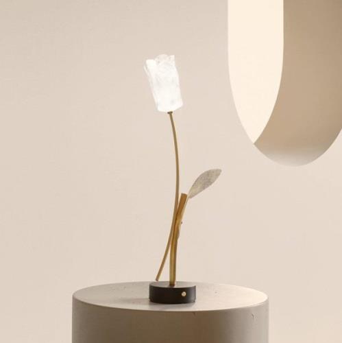 Slamp LED genopladelig bordlampe Tulip, sort base