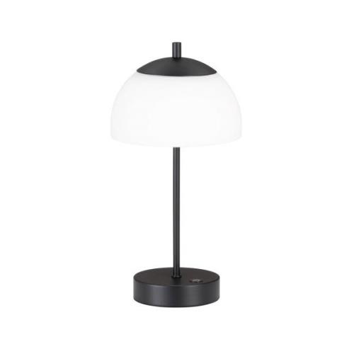Genopladelig LED-bordlampe Riva, sort, CCT, dæmpbar, højde 35 cm