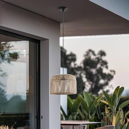 Lucande Solvindor udendørs hængelampe, khaki, IP44
