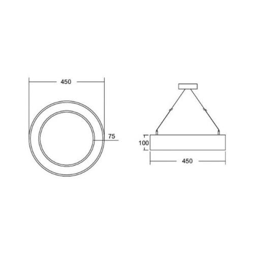 BRUMBERG Biro Circle Ring10 direkte DALI Ø 45cm sort 3000K