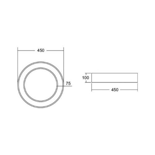 BRUMBERG Biro Circle Ring Loft Ø 45 cm tænd/sluk hvid 830