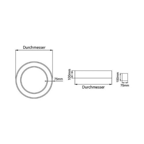 BRUMBERG Biro Circle Ring Ceiling Ø75cm 40W on/off sort 830