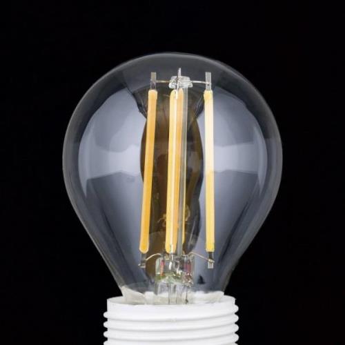 LED-filamentpære E27 G45 klar 6W 827 720lm dæmpbar