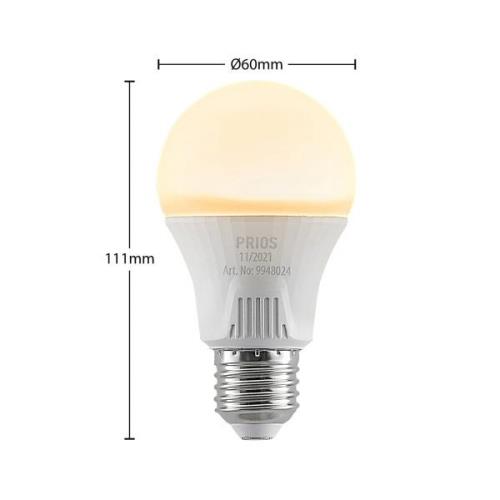 LED-pære E27 A60 11 W hvid 3.000 K sæt med 10 stk