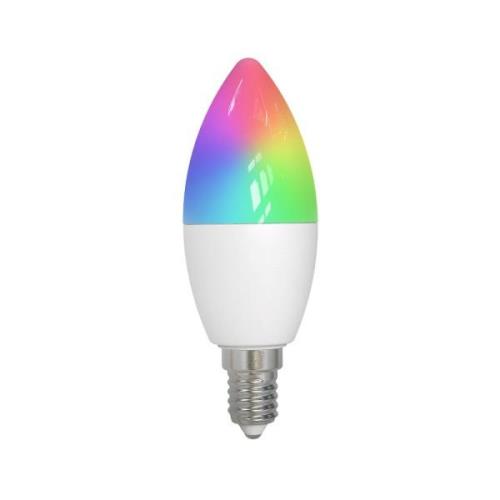 Prios Smart LED stearinlyspære E14 4,9W RGBW CCT Tuya mat 3 stk