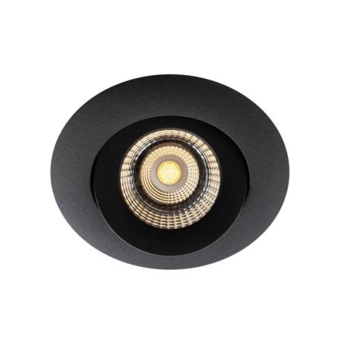 SLC One 360° LED-indbygningslampe dæmp-til-varm sort
