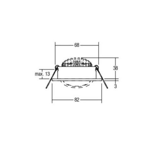 BRUMBERG LED-indbygningsspot 38° rund krom 3.000 K