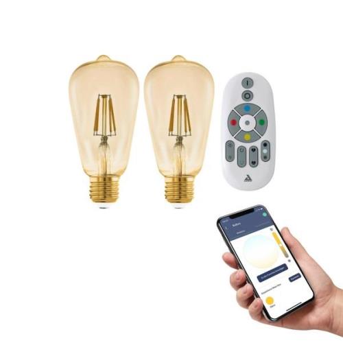 EGLO connect-z E27 ST64-lampe 5,5 W 500 lm 2200K 2 stk