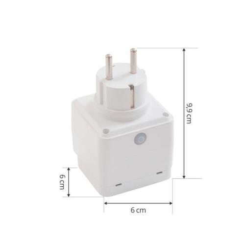 LUUMR Smart Plug Lykka, EU, WiFi, Tuya, indendørs, udendørs, hvid