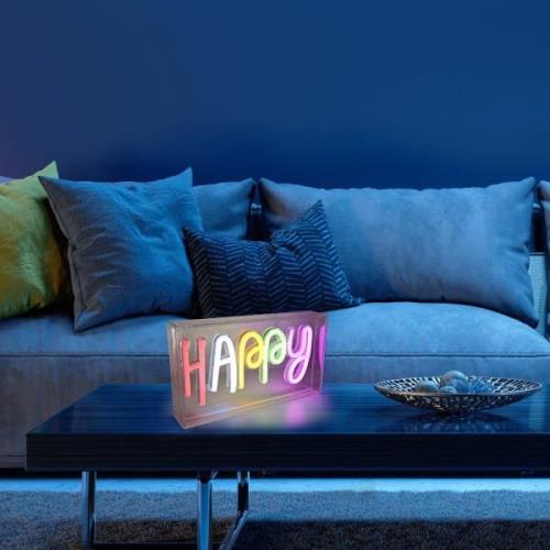 Neon Happy LED-bordlampe, USB