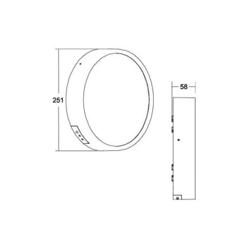 BRUMBERG Eye udendørs LED-væglampe, ring, sort