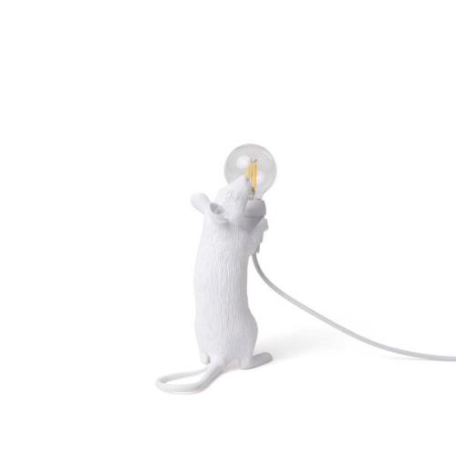 Mouse Lamp deko LED-bordlampe, USB, stående, hvid