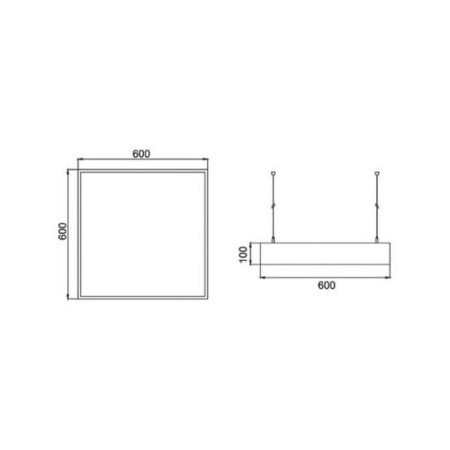 BRUMBERG LED-pendel Biro Square, DALI-dæmpbar, hvid, 3.000 K