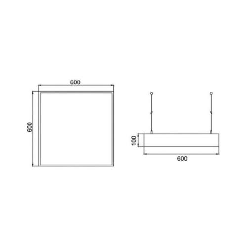 BRUMBERG LED-pendel Biro Square, DALI-dæmpbar, sølv, 3000K